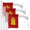 G128 3 Pack: Spain Castile La Mancha Flag | 3x5 Ft | LiteWeave Pro Series Printed 150D Polyester | Country Flag, Indoor/Outdoor, Vibrant Colors, Brass Grommets